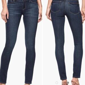 NWOT Paige Size 28 Skyline Skinny Mid Rise Dark Wash Jeans
